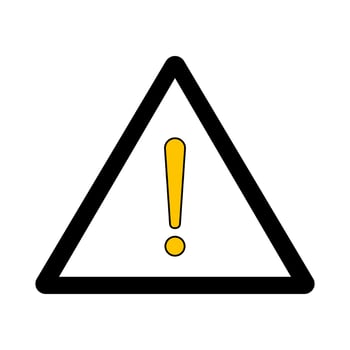 Warning sign. exclamation, alert icon vector in modern design