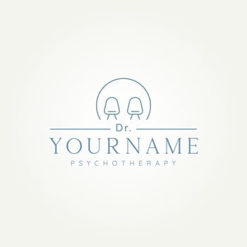 psychotherapy simple line art logo template vector illustration design. minimalist psychology, mental health, psychoanalysis icon logo concept