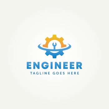 gears and wrench engineering modern logo template vector illustration design. simple repair, service, industrial and mechanical logo concept