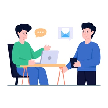 Trendy vector design of communication