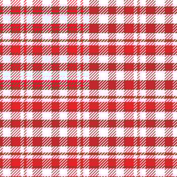 Red and white Scottish Woven Tartan Plaid Seamless Pattern. vector