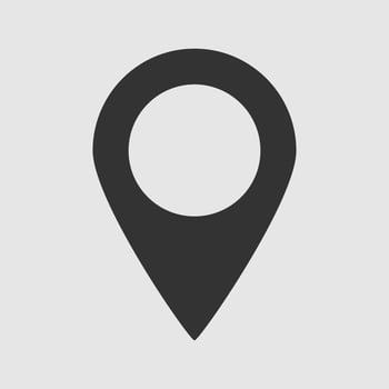 pin point icon. map pin location pointer symbol. vector illustration color editable