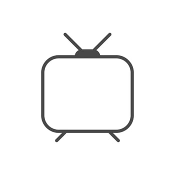 Tv Icon in trendy flat style, Television symbol for web site design, logo, app, UI. vector