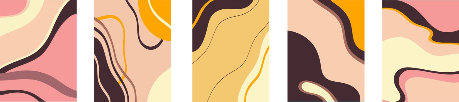 Abstract modern templates with nude neutral tones vector