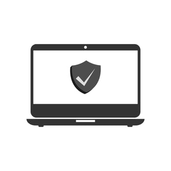 Laptop Icon Vector. Simple flat symbol. pictogram illustration on white background. vector