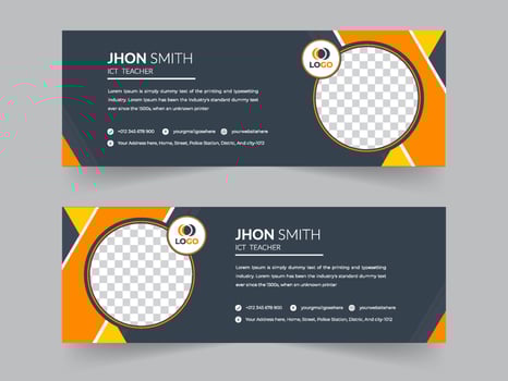 Professional Corporate Email Signature Design.  Social Media Post Design Template. Email Marketing.  Social Media Marketing. Corporate Brand Identity.  Self Branding Design. Web Banner Design. Poster. vector