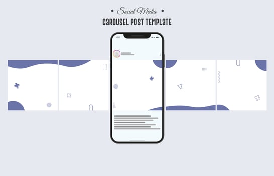 Carousel Post Template on Social Media vector
