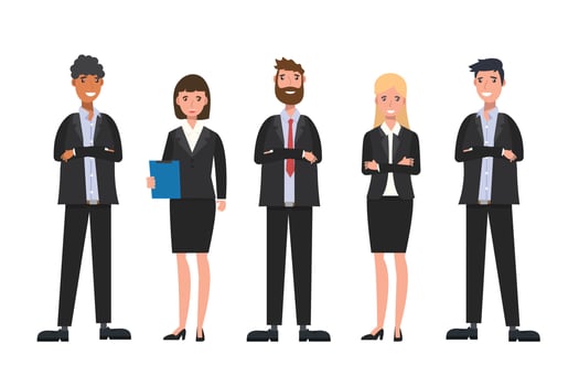 Business People teamwork ,Vector illustration cartoon character. vector