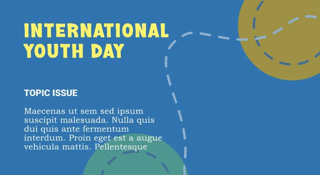 International youth day banner, layout, flyer, poster, post, marketing, ornament illustration. vector