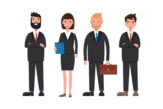 Business People teamwork ,Vector illustration cartoon character. vector