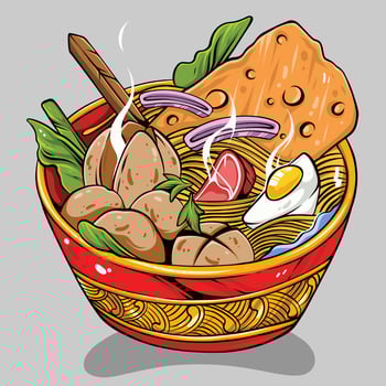 Delicious Noodle illustration vector