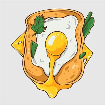 Delicious Sandwich and egg Illustration vector