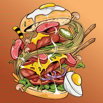 Delicious Noodle Illustration vector