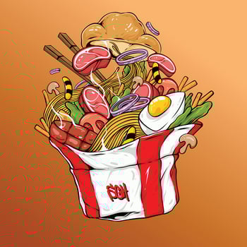 Delicious Noodle Illustration vector
