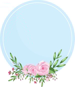 Greeting card with roses. blank frame rose vector