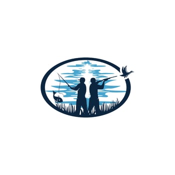 Outdoor Hunter Logo Design Vector Template