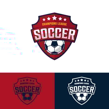 Football club logo vector design template, Soccer sport logo badge design template