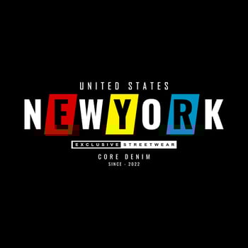new york city streetwear t-shirt and apparel vector