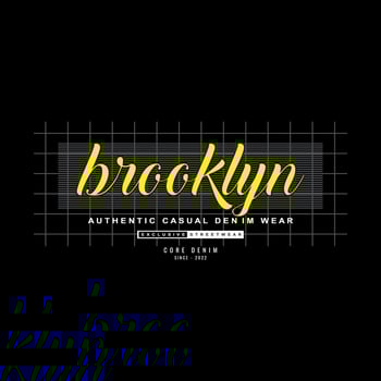 brooklyn nyc denim streetwear t-shirt and apparel vector