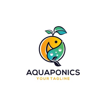 Aquaponics Logo Stock Vector Template