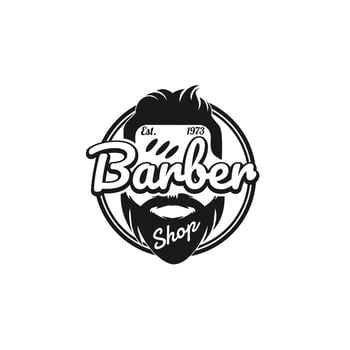 professional logo design for barber shop vintage retro style vector
