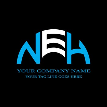 NEH letter logo creative design with vector graphic