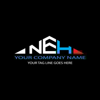 NEH letter logo creative design with vector graphic