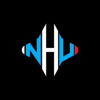 NHU letter logo creative design with vector graphic