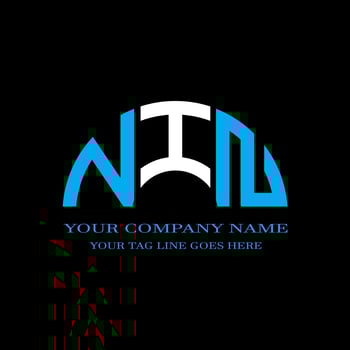 NIN letter logo creative design with vector graphic