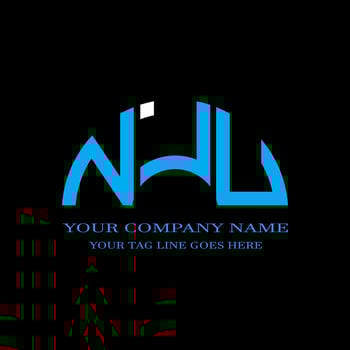 NJU letter logo creative design with vector graphic