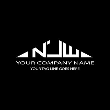 NJW letter logo creative design with vector graphic