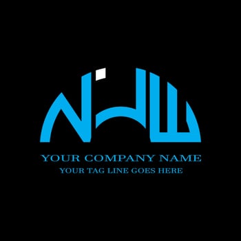 NJW letter logo creative design with vector graphic