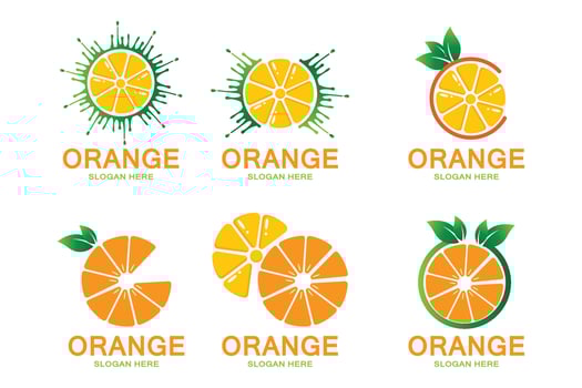 orange fruit logo icon vector. plant inspiration, illustration vector