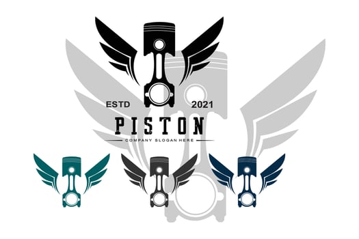 piston logo vector, vehicle workshop illustration design, car or motorcycle vector