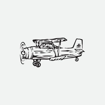 Air craft hand drawing illustration vector