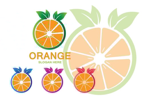 orange fruit logo icon vector. plant inspiration, illustration vector