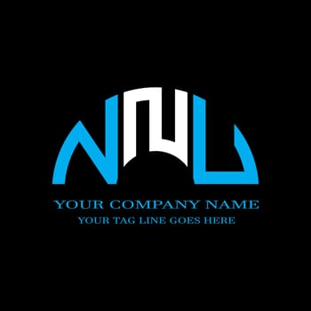 NNU letter logo creative design with vector graphic