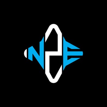 NZE letter logo creative design with vector graphic