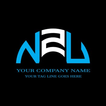 NZU letter logo creative design with vector graphic