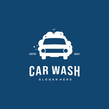 car wash logo design retro hipster vintage. automotive cleaning logo design on isolated background vector