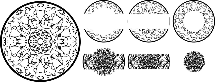 Mandalas pattern for vintage decorative elements, vector illustration, Coloring book page, fashion design, business card, wedding invitations, greeting cards, gift vouchers, background