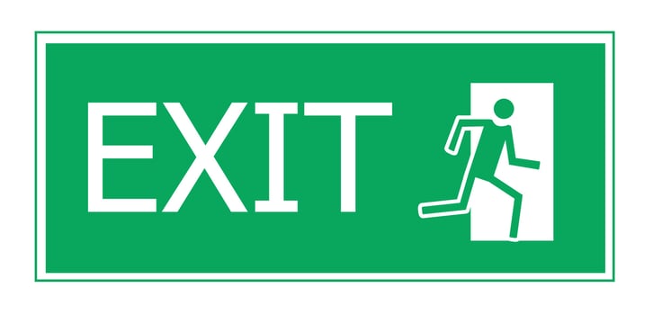Fire exit. Vector illustration