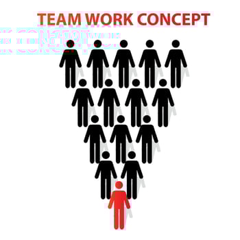 Team work concept vector illustration