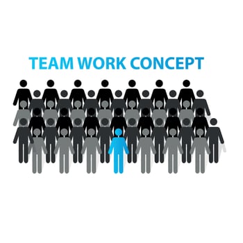 Team work concept vector illustration