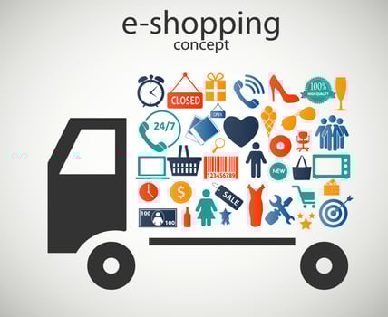 e-shopping concept  icons vector illustration