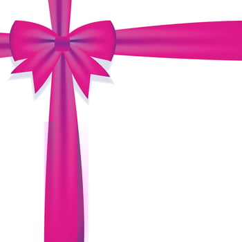 Gift bow with ribbon Vector illustration