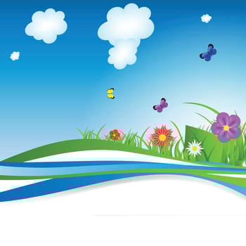 Natural floral background vector illustration