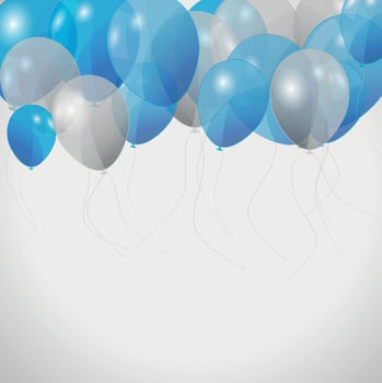 colored balloons, vector illustration