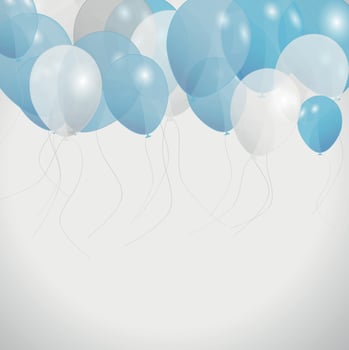 colored balloons, vector illustration