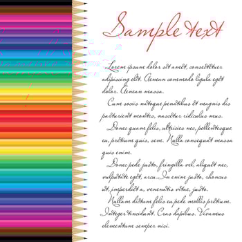Colored pencils vector illustration